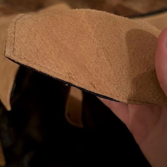 Scully Men’s Size Large Tan Genuine Leather and Black Satin Snap Button Vest - Picture 14 of 14